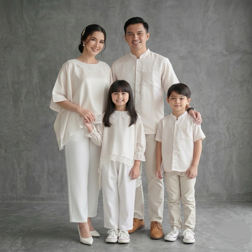 AIRA BATIK - Elsa Sarimbit Series Lebaran Family Set Raya Modern Premium