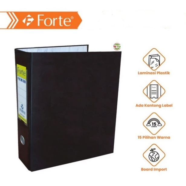 Ordner Forte Folio / Ordner Forte F4 75mm Hitam ( PCS )