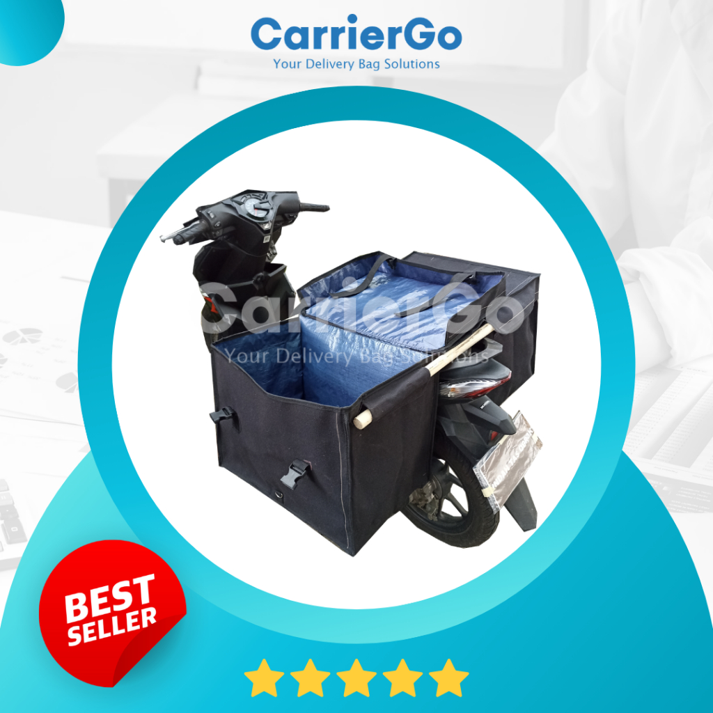 CARRIER - Tas Rengkek Tas Motor Tas Pos Tas Samping Motor Tas Obrok Saddle Bag Kanvas Terpal Kuat 10