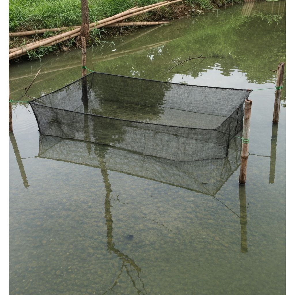 Hapa jaring keramba ikan ukuran 2 x 1 x 1 anti geser