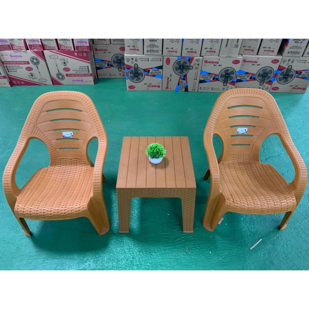 OLIMPLAST KURSI TERAS SET MEJA NAPOLLY MULTIFUNGSI
