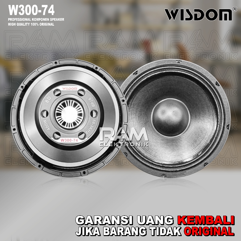 Komponen Speaker 12 Inch WISDOM W30074 | W300 74 | W 300 74 Original