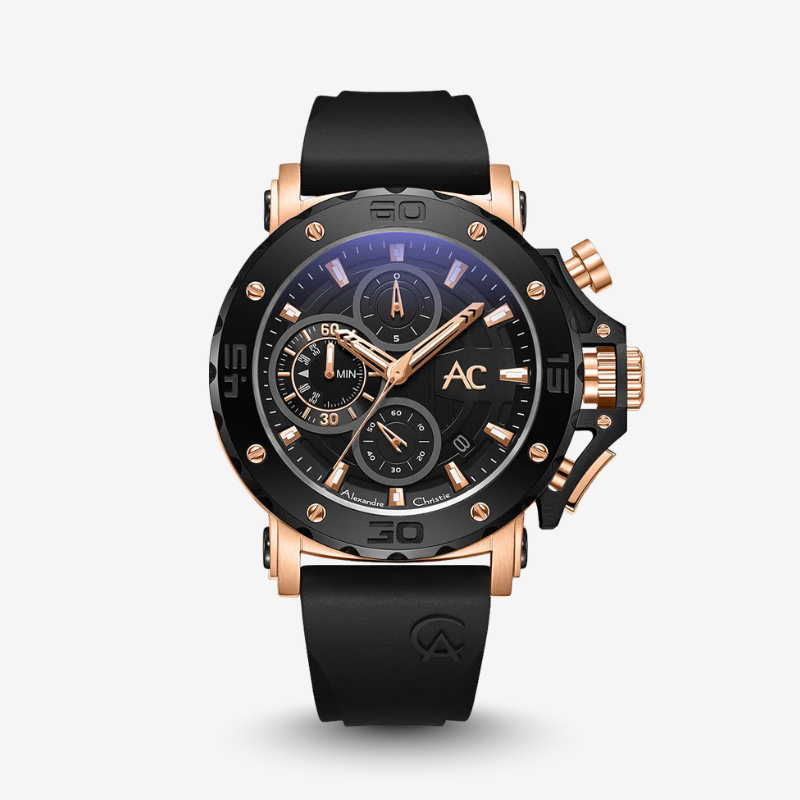 Jam Tangan Alexandre Christie Pria AC 9205 AC9205 Original Garansi Resmi Alexander Christie Rubber