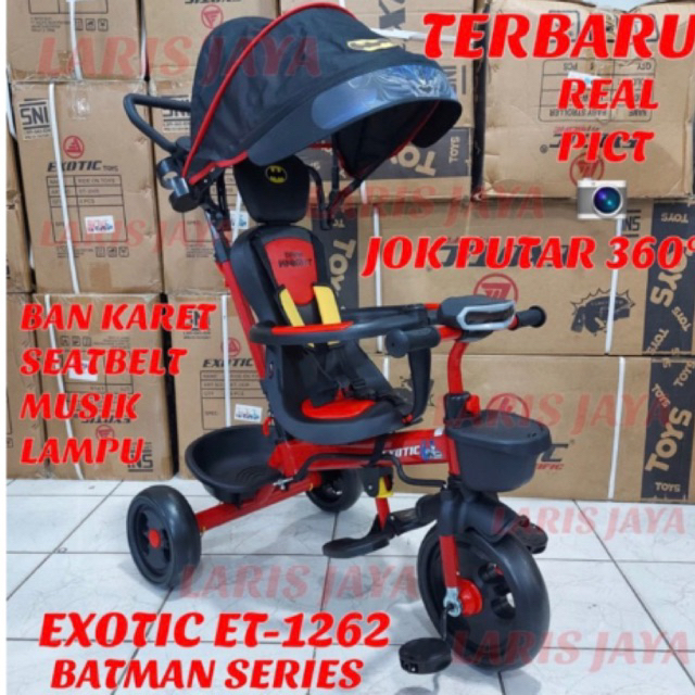 PRELOVED SEPEDA ANAK RODA 3 EXOTIC ET1262 SERI BATMAN, NEGO BISA TP JGN KEBANGETAN