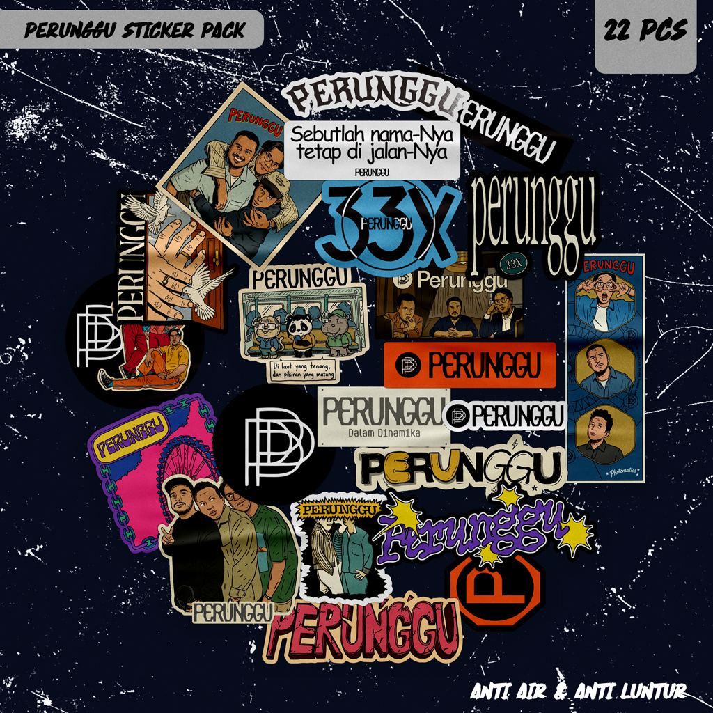 Stiker Band Perunggu Pack 22 Pcs sticker pack