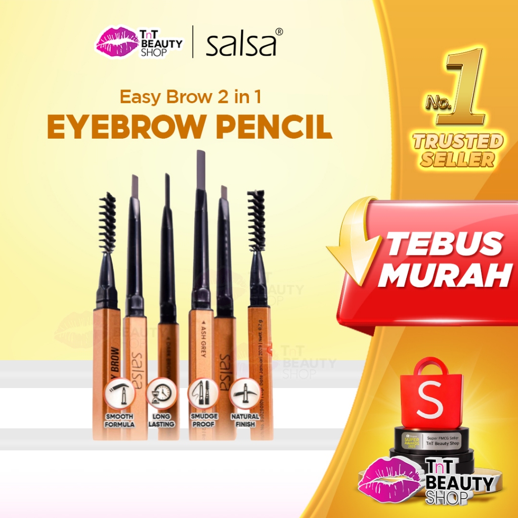 Salsa Easy Brow 2 in 1 Matic Eyebrow Pencil Pensil Alis | TnT Beauty Shop