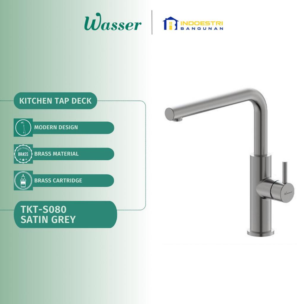 Kran Sink Cuci Piring Meja Wasser TKT S080 Satin Grey / Wasser Keran Cuci Piring