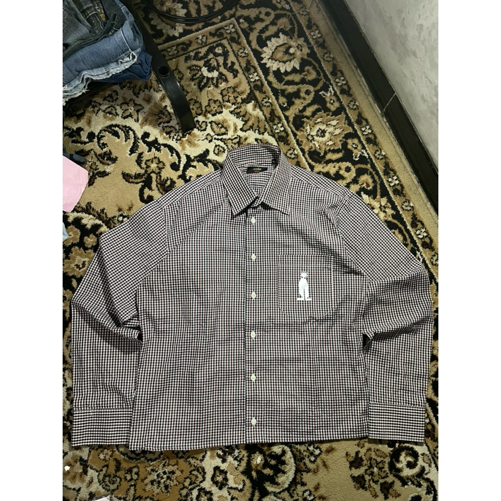 kemeja panjang kotak kotak boxy cole