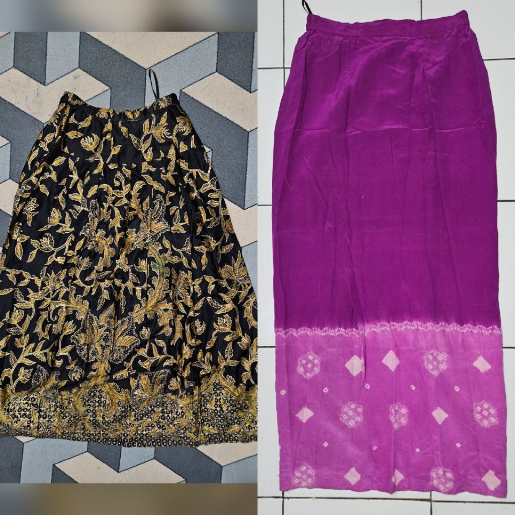 ROK SUTRA BATIK KAIN SUDAH JADI ROK