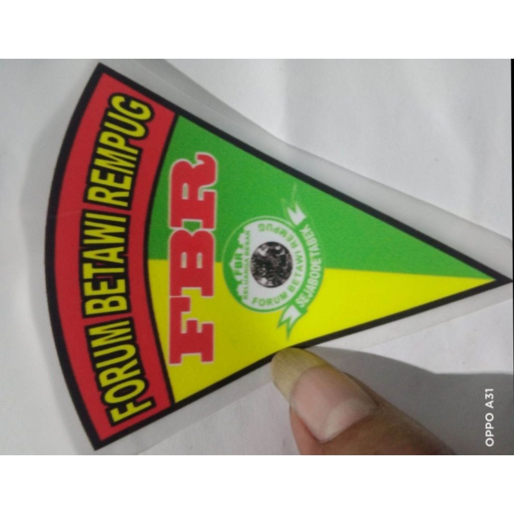 stiker sablon kaos dtf FBR segitiga isi 3 pcs
