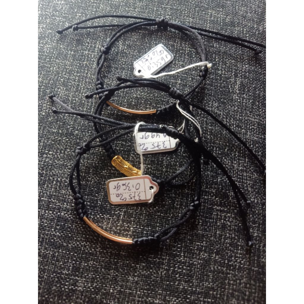 Gelang tali charm emas kadar 8 k / 375 %