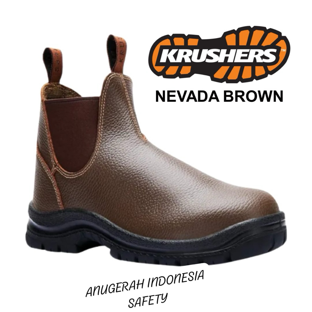 SEPATU SAFETY KRUSHER NEVADA BROWN / SAFETY SHOES KRUSHER NEVADA COKLAT PROMO