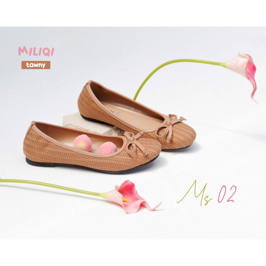 Miliqi MS-02 Sepatu Wanita Flats Shoes Couple Mom Premium Knitting Fiber Non Slip