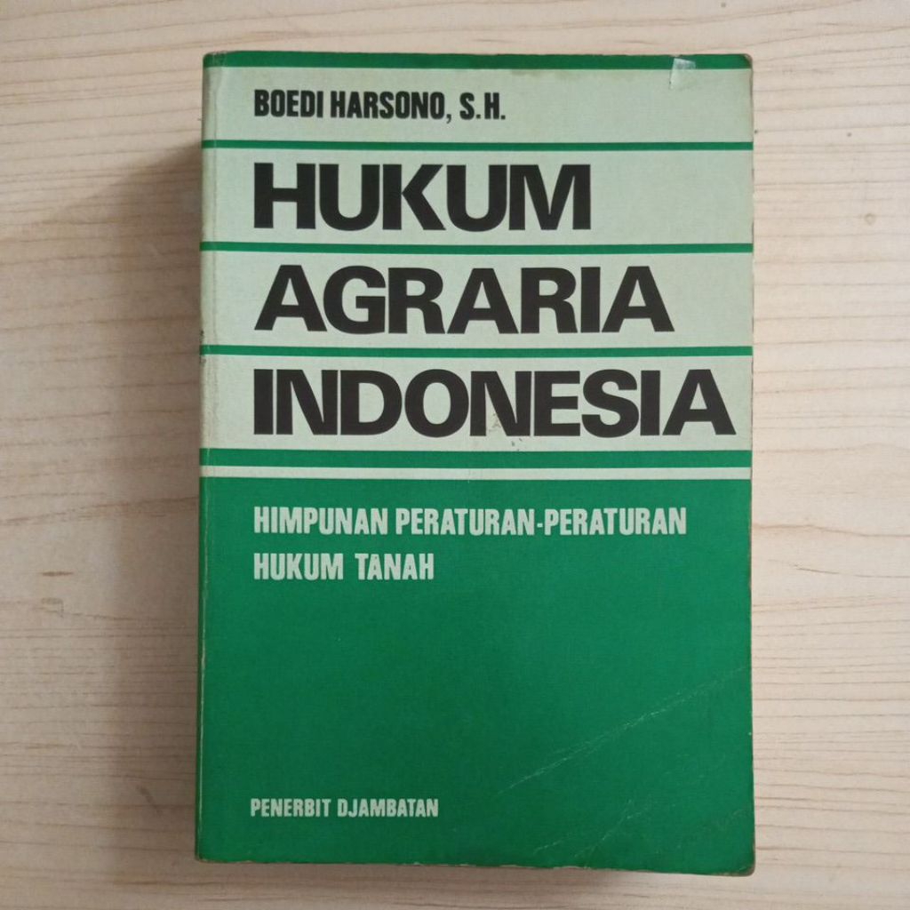 BUKU HUKUM AGRARIA INDONESIA OLEH BUDI HARSONO SH