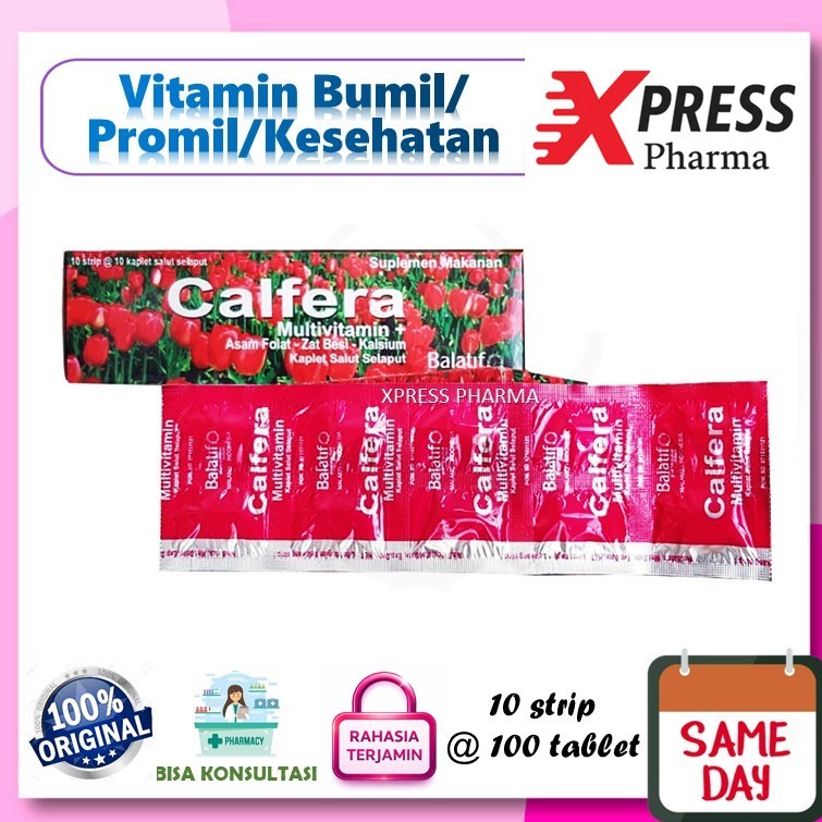 XPRESS  Calfera DUS Vitamin Ibu Hamil / Program Hamil / Lanjut Usia / Kesehatan Tablet Kalvera Kalfe