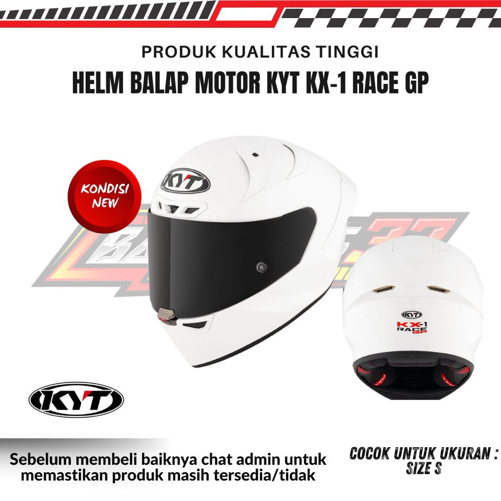Helm Balap Motor KYT KX-1 Race GP ORIGINAL NEW