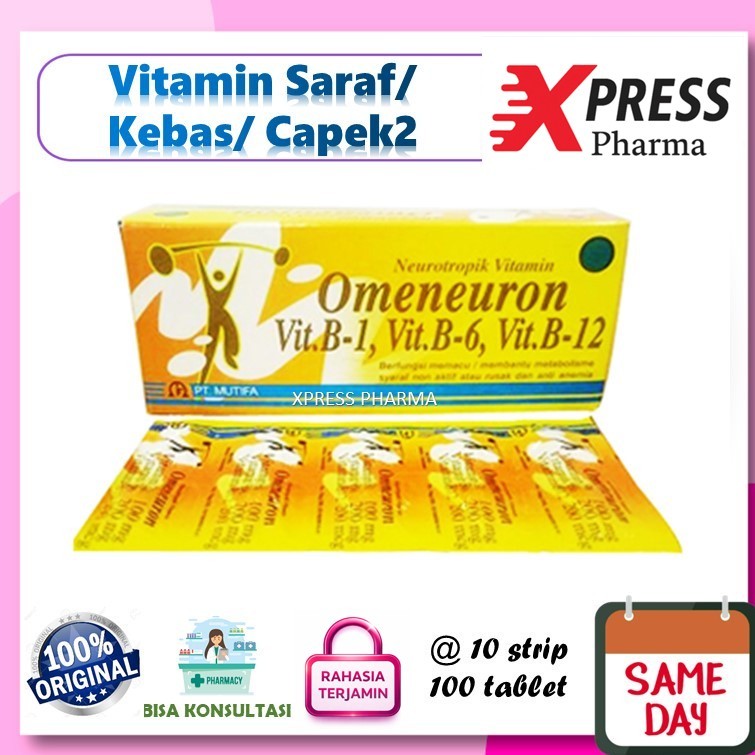 XPRESS  Omeneuron DUS obat Vitamin B komplek Complex Kompleks Box Dos Complek Komplex Saraf Omenuron