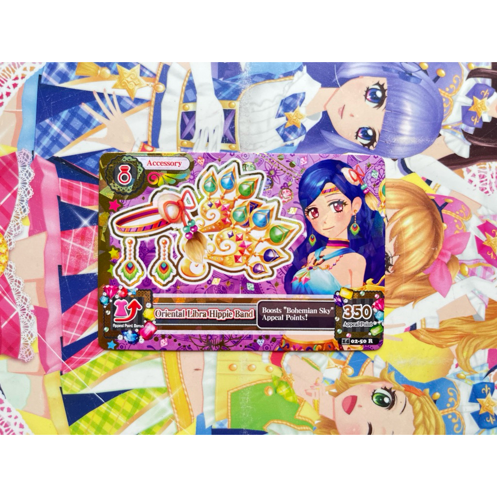 BOOKED Kartu Aikatsu Oriental Libra Hippie Band Sora Kazesawa Premium Accessory Bohemian Sky Consell