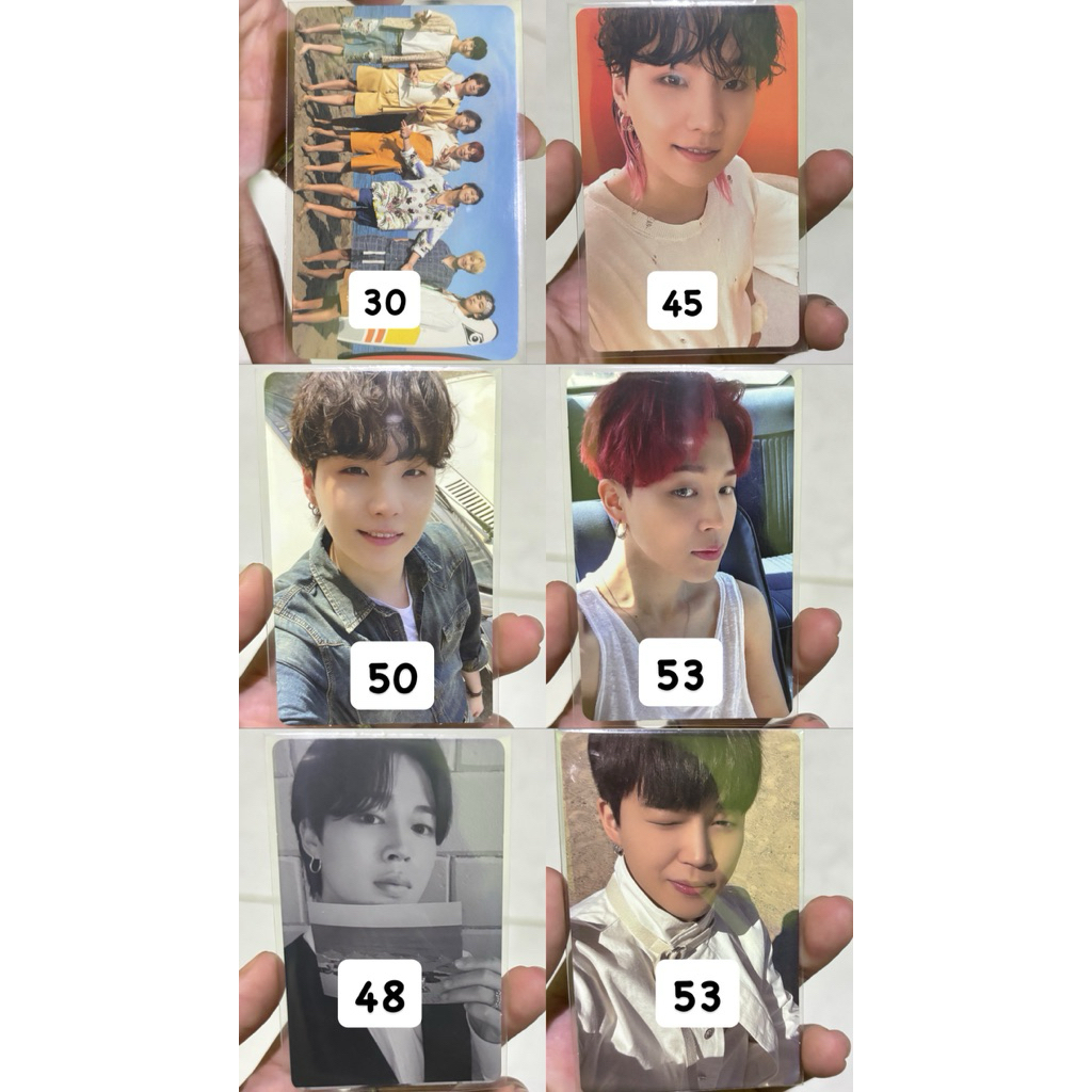 PHOTOCARD OFFICIAL PC BTS SET BE Pob Butter Yoongi Jimin Pob Proof Photostrip Yoongi Jimin