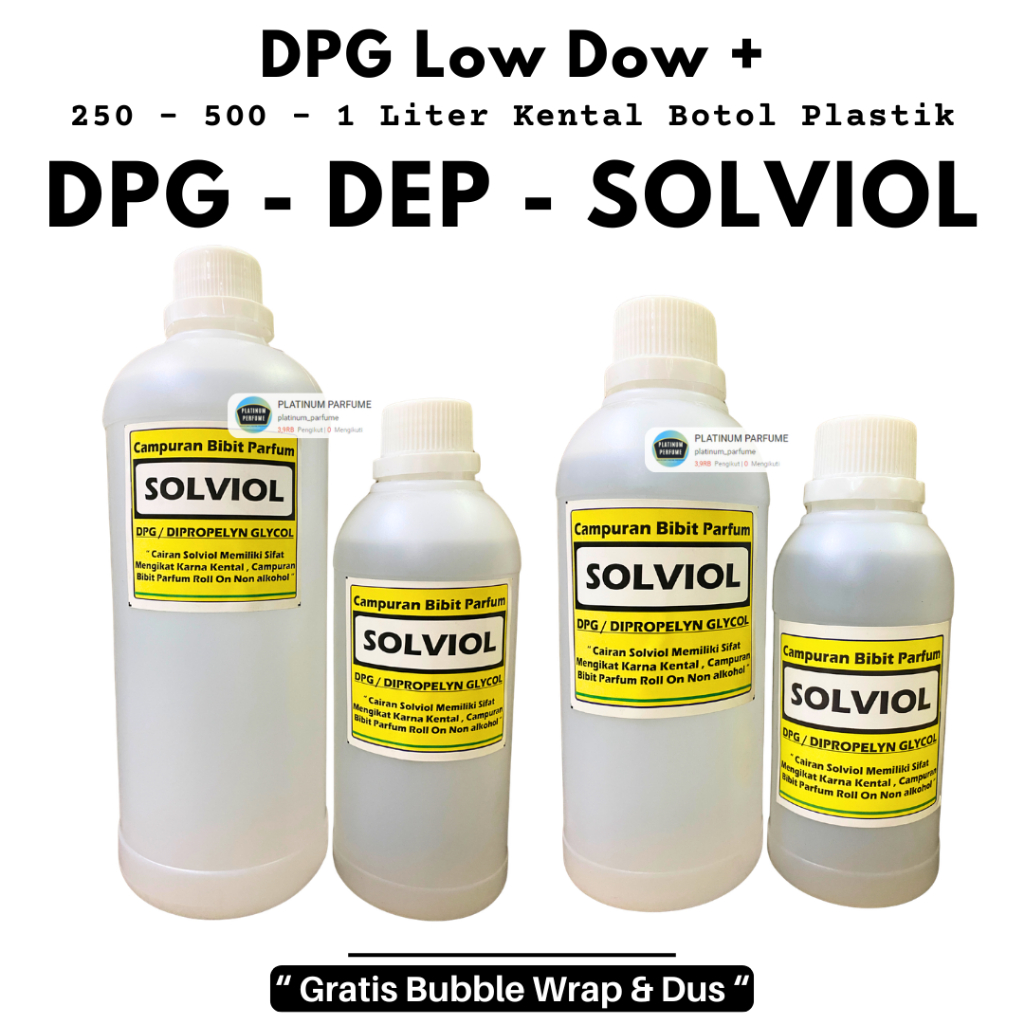 DPG Parfum 1 Liter Pelarut DOW KENTAL Tidak Panas Solviol