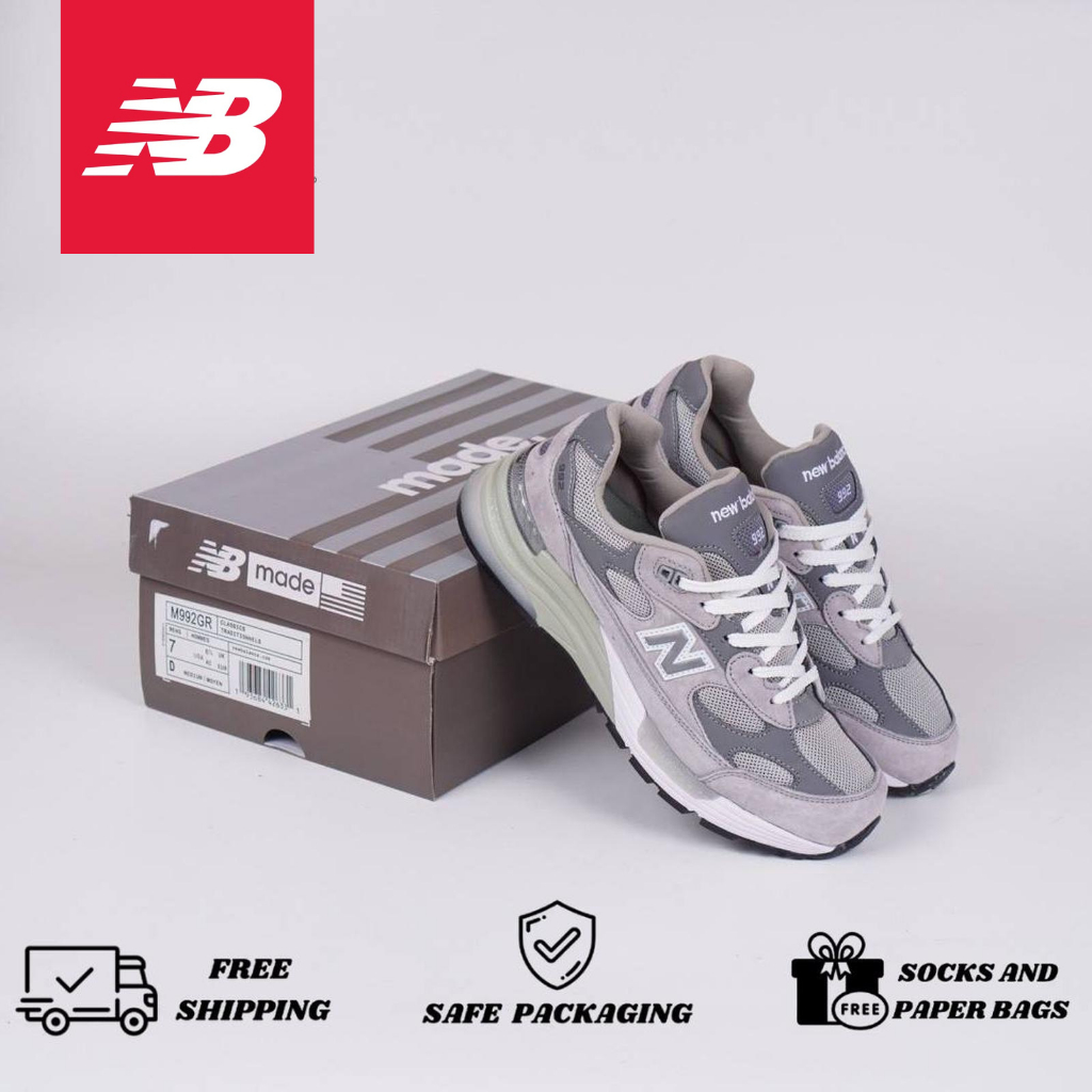 Sepatu New Balance 992 Grey Original Pria Wanita NB 992 Premium Sneakers Import