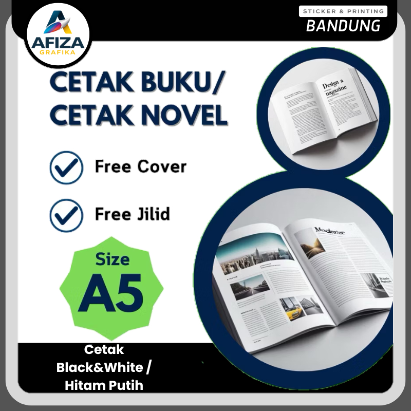 Jasa Cetak Buku A5 Murah | Print Novel, Kitab, Skripsi | FREE Cover & Jilid Cepat