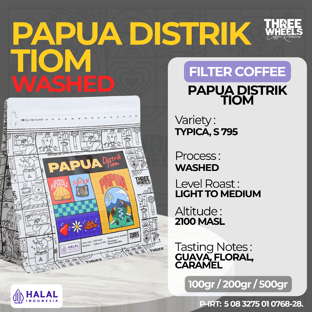 Biji Kopi Arabika Papua Distrik Tiom (200gr, 500gr & 1000gr)