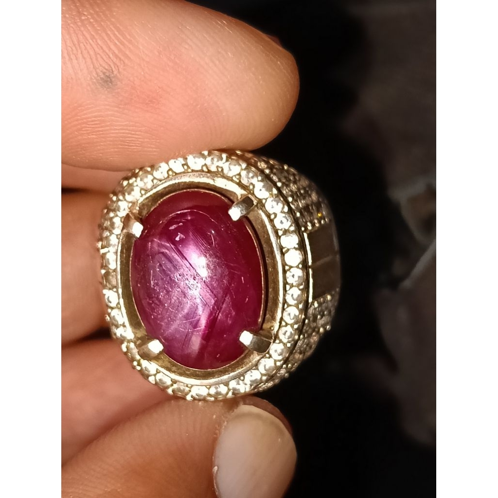Ruby Star Ring perak