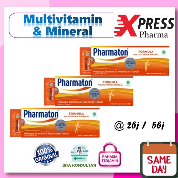XPRESS  5 tablet 1 amplop Pharmaton Formula Multi Vitamin Farmaton Parmaton