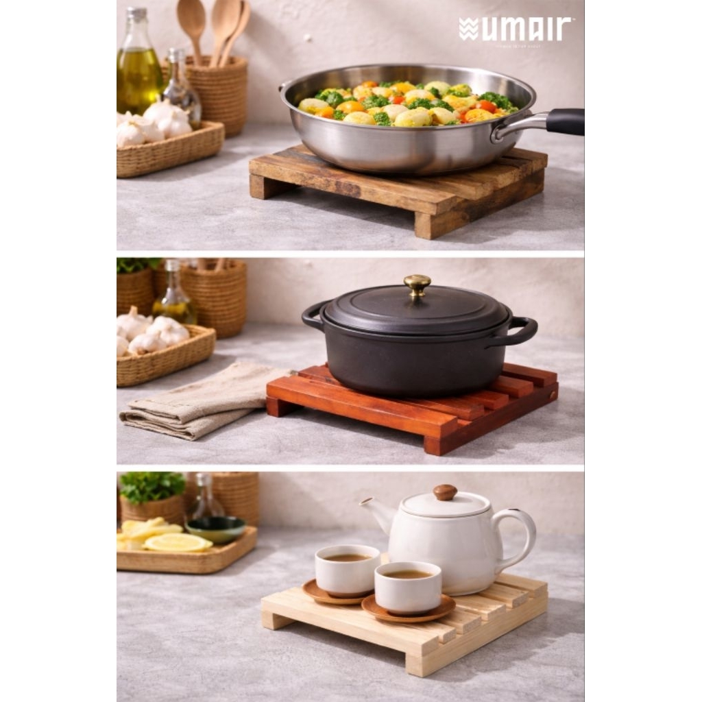 Palet Mini Kayu Multifungsi | Tatakan Panas Panci & Dekorasi Dapur