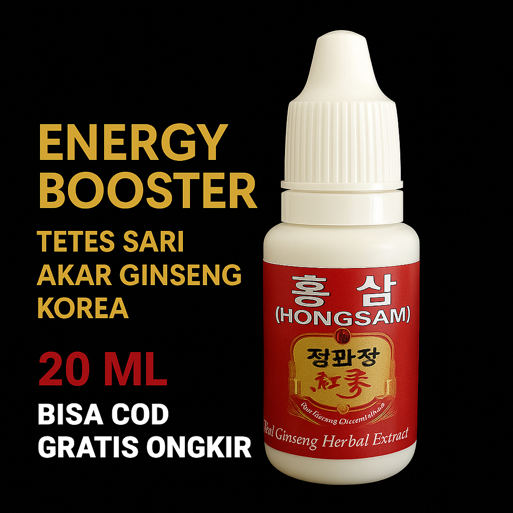 ENERGY BOOSTER TETES SARI AKAR GINSENG KOREA HERBAL MULTIVITAMIN JUARA GANTANGAN MURAI BATU