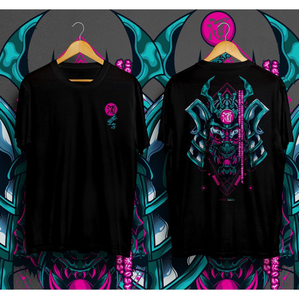 Kaos Distro Viral Shuten Doji Motif Samurai Hot Promo - Kaos Distro Viral Bahan Nyaman Lembut