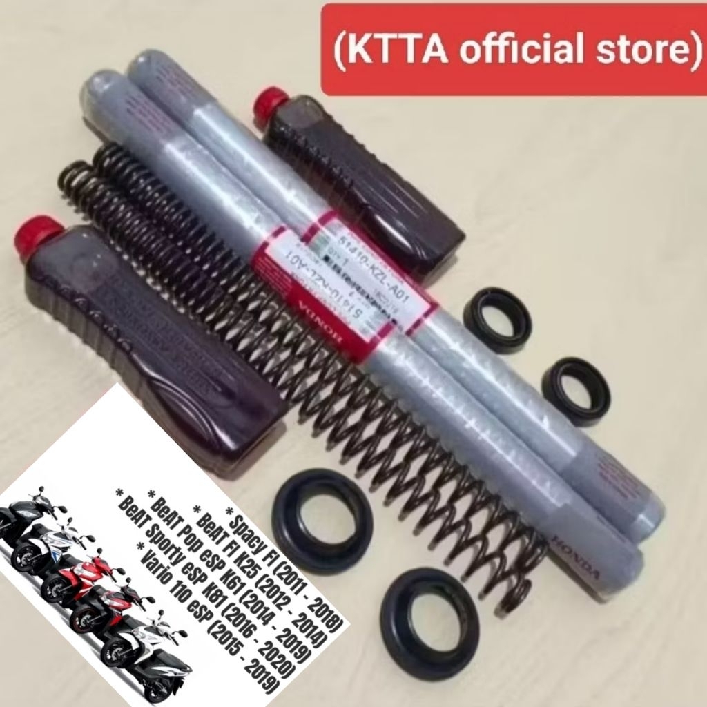 100% ORIGINAL As Shock Depan Honda kode KZL untuk BeAT FI CBS K25 (2012-2014), BeAT FI K25 (2012-201
