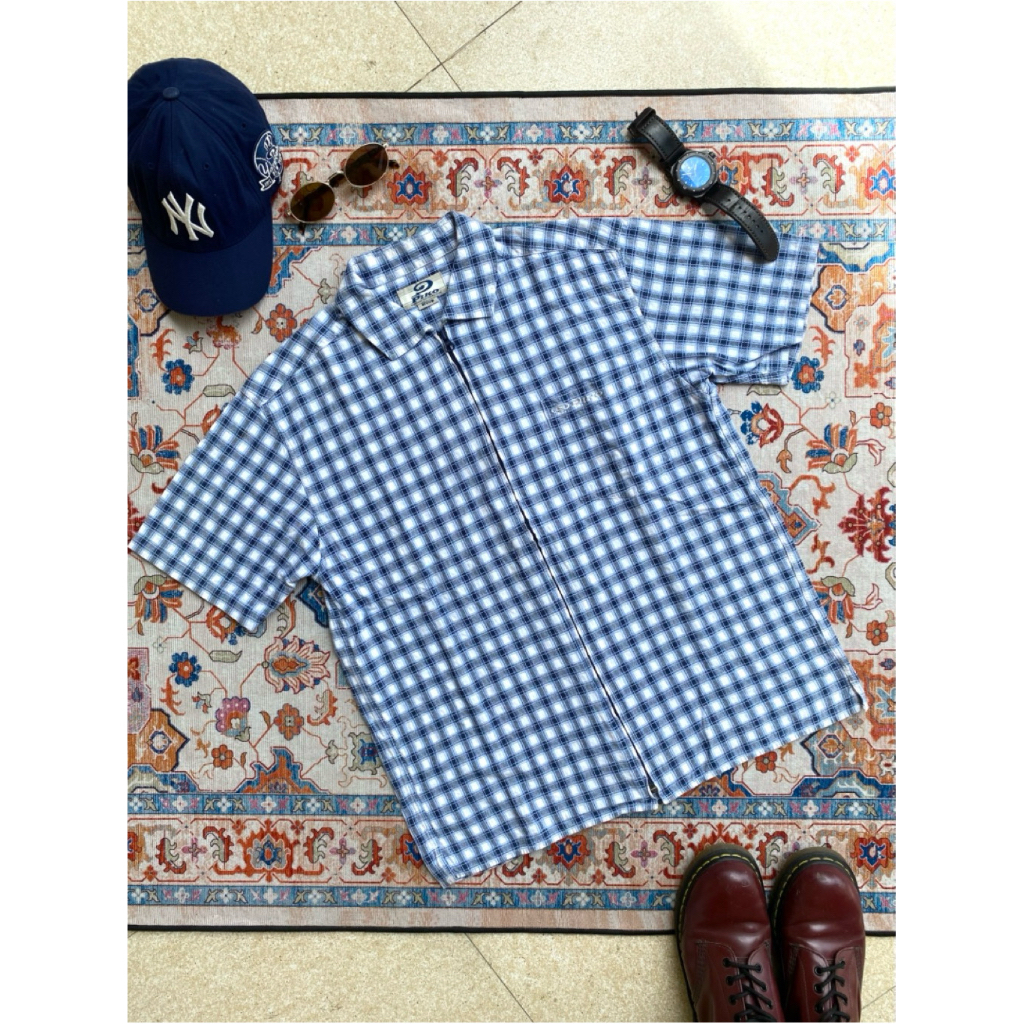 Kemeja Piko Surf Hawaii Shirt Zipper Second