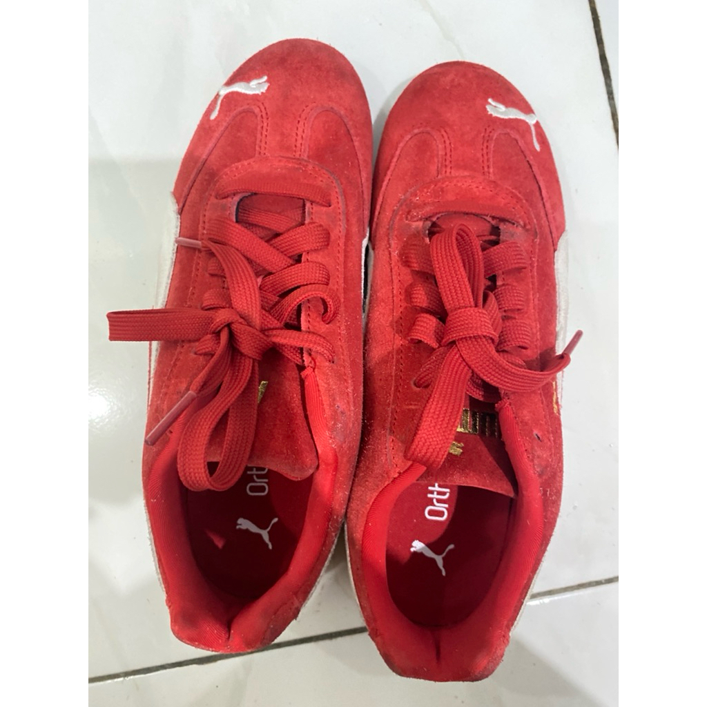Second Original PUMA SPEEDCAT RED WHITE SUEDE