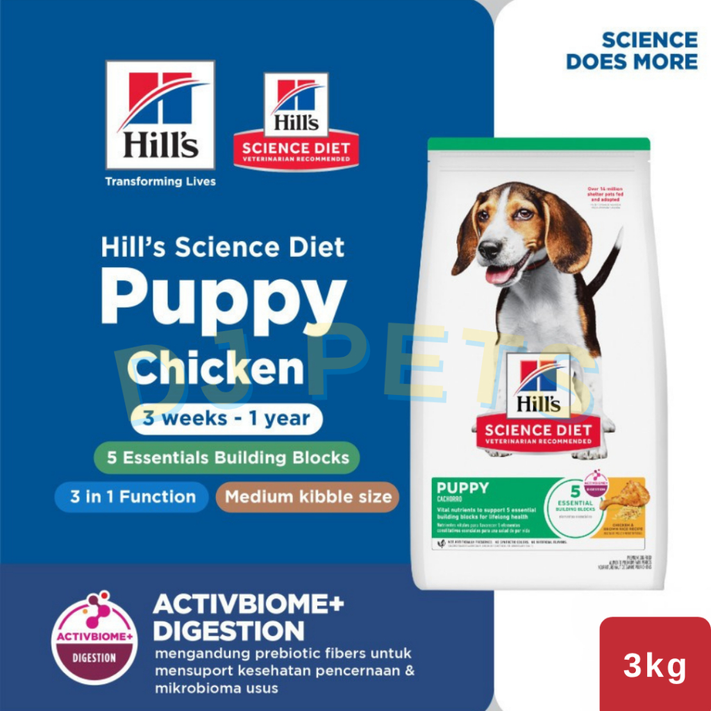 Hill's Science Diet Puppy Chicken 3 kg Makanan anak anjing induk menyusui dan hamil
