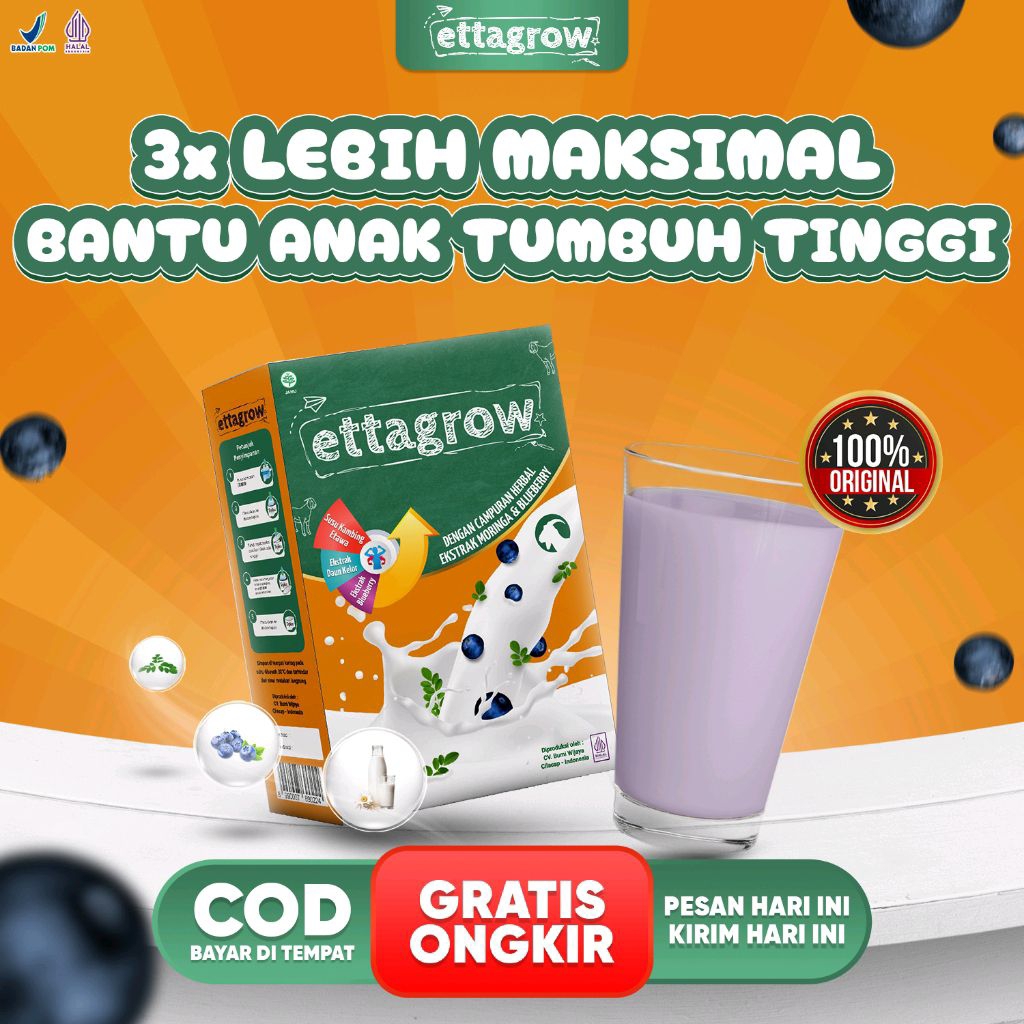 Susu Ettagrow Anak 3-12 Tahun Original Peninggi Badan & Penambah Nafsu Makan