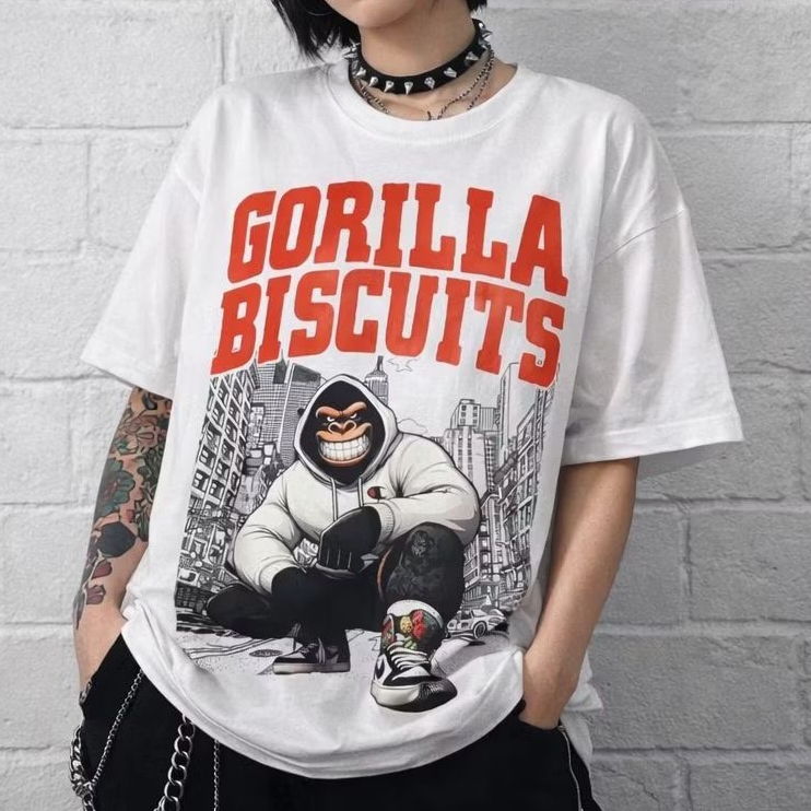 Gorilla Biscuits Hardcore Punk Band T-shirt/Kaos Band Hardcore Punk Gorilla Biscuits Unisex