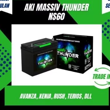 Aki Mobil Massiv Thunder NS60 12V 45AH (aki kering)