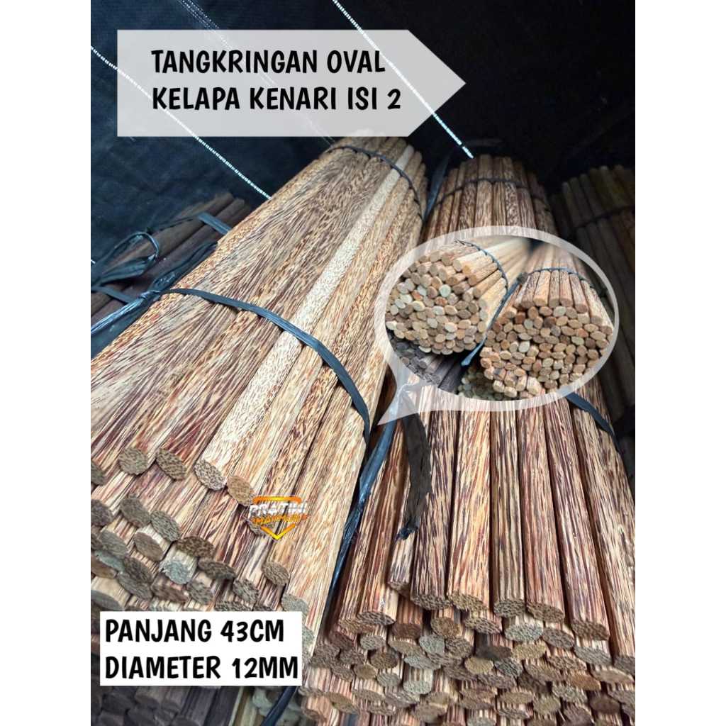 Tangkringan Burung Kenari Oval Kayu Kelapa 1 Pasang Tangkringan Burung Kayu Kelapa Bentuk oval