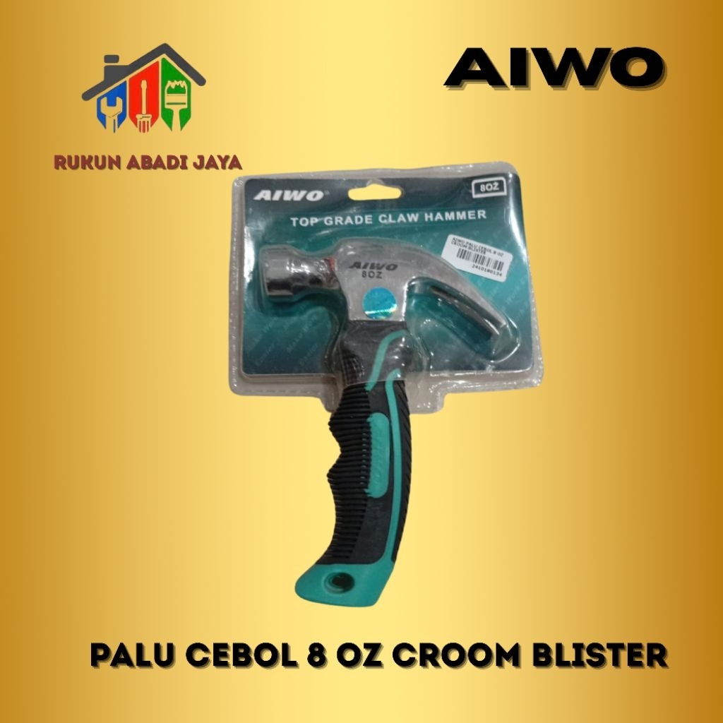 AIWO Gunting Palu Cebol 8 OZ Croom Blister