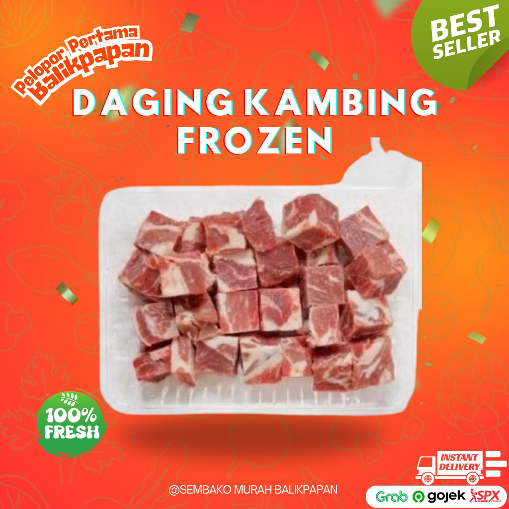 Daging Kambing potong gule frozen 450 gr