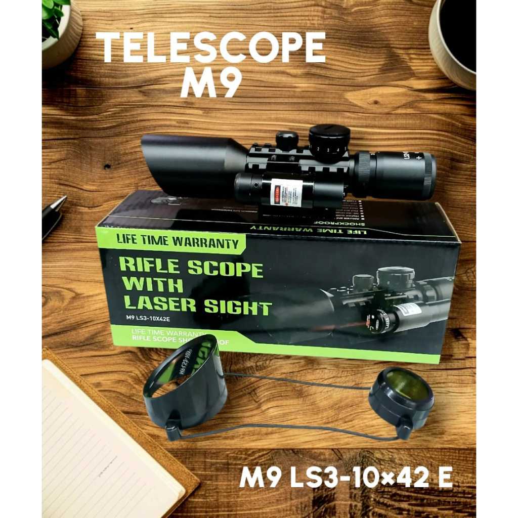 Teropong Laser M9 3-10X42 E dengan Zoom 3-10x dan Lensa 42mm