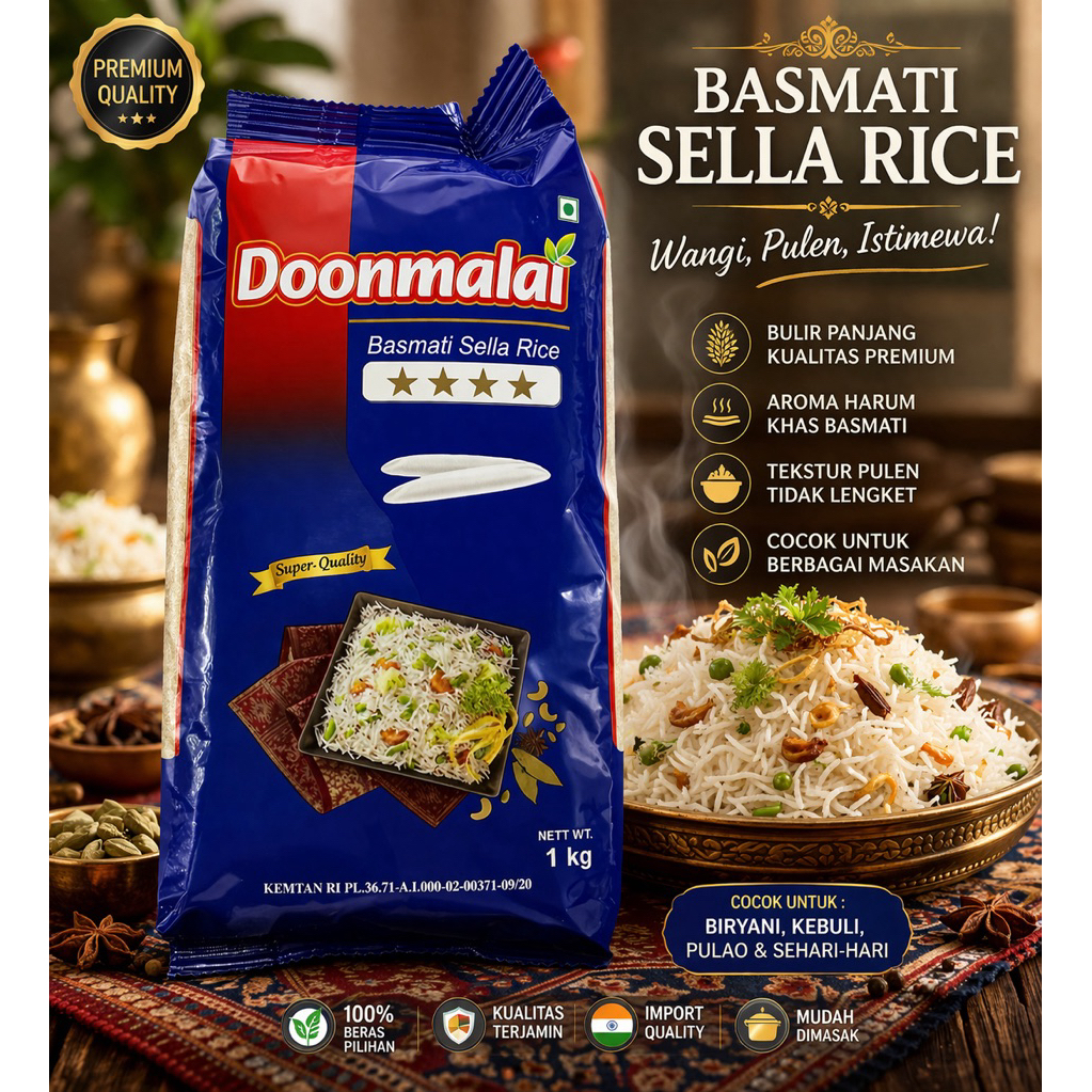 Beras Basmati India Premium – Beras India Panjang & Wangi – Basmati Rice