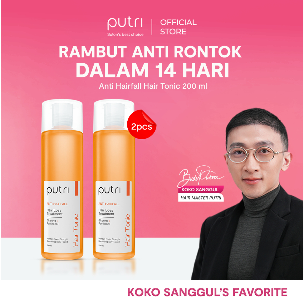 Putri Hair Set Package Anti Hairfall 200mL | Hair Tonic Wangi Tahan Lama | Tonic Rambut Badai | Hair