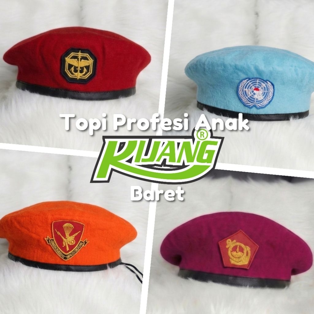 KIJANG TOPI BARET TNI AD AU AL, KOSTRAD, AURI, BRIMOB, MARINIR, KOPASGAT, KAMUFLASE, PBB/PASUKAN GAR