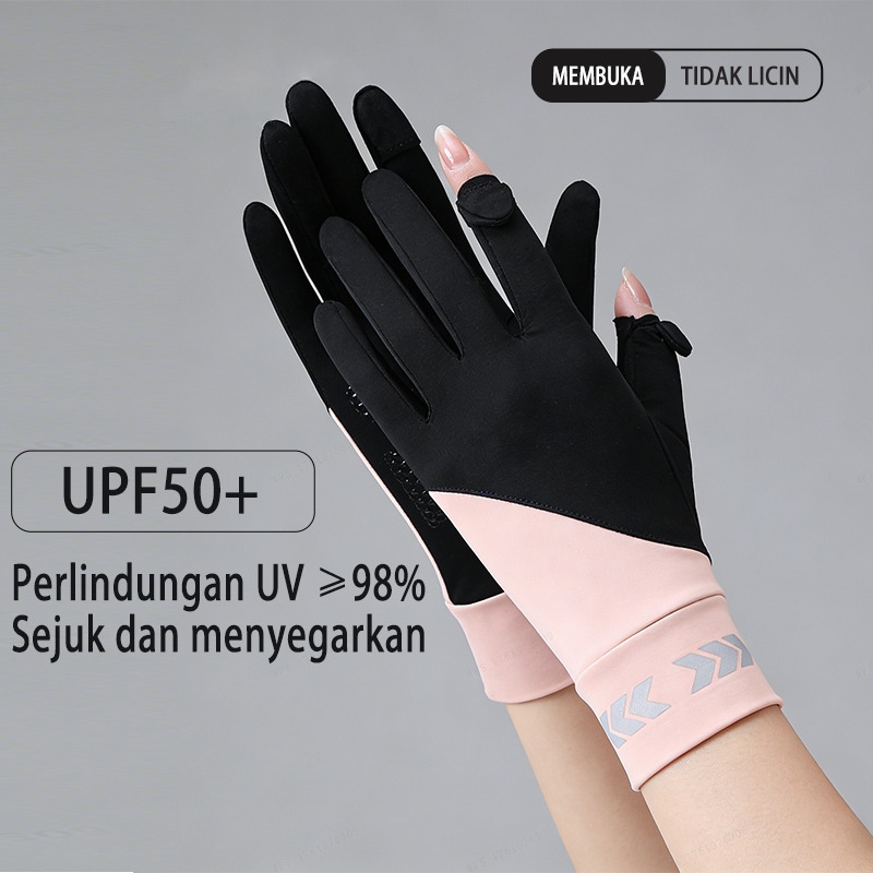 Sarung Tangan Anti UV/Sarung Tangan Motor/sarung tangan motocross/wanita Layar Sentuh Olahraga UPF 5