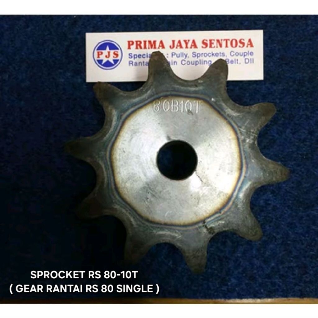 SPROCKET GEAR RS 80 - 10T ( GEAR RANTAI RS 80 SINGLE GIGI 10 )