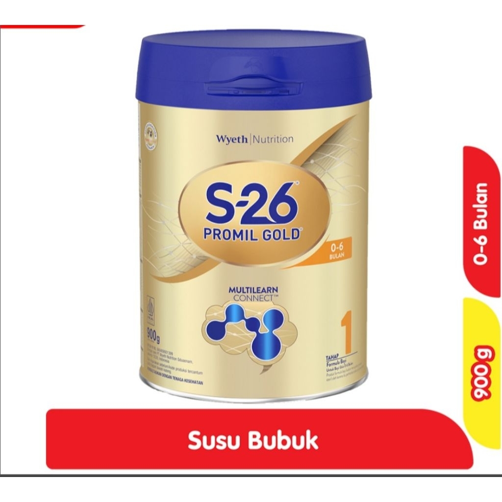S-26 Promil Gold Tahap 1 Susu Formula Bayi 0-6 Bulan 900g