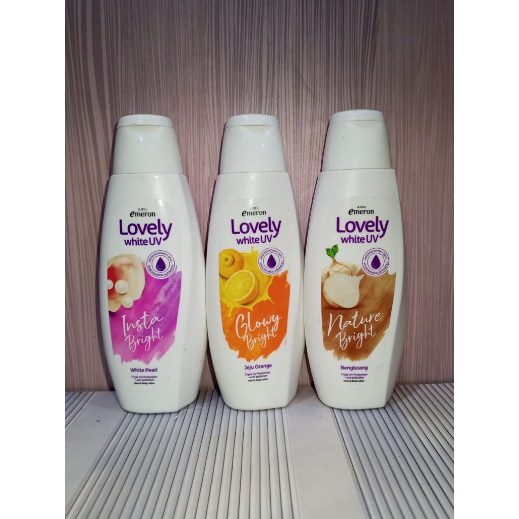 Emeron Lovely White UV Hand Body Lotion 100ml - Insta Bright / Glowy Bright / Nature Bright Pemutih 